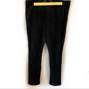 CALVIN KLEIN high rise suede front leggings size XL